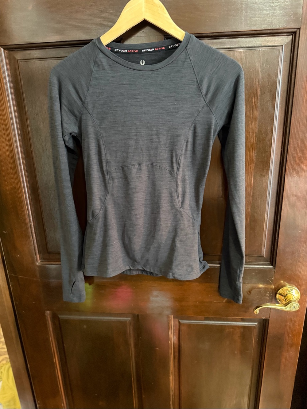 Spyder Black Long-Sleeve Performance Tee